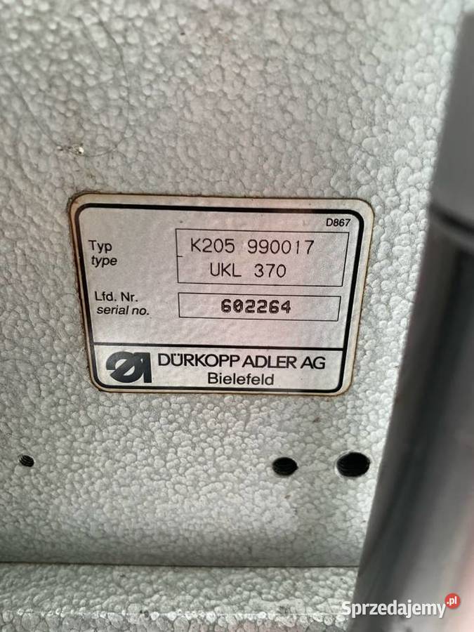 Durkopp Adler 205 370 rymarka do ciężkiego Łaskarzew