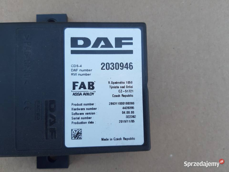DAF STEROWNIK MODUŁ FAB CDS4 2030946