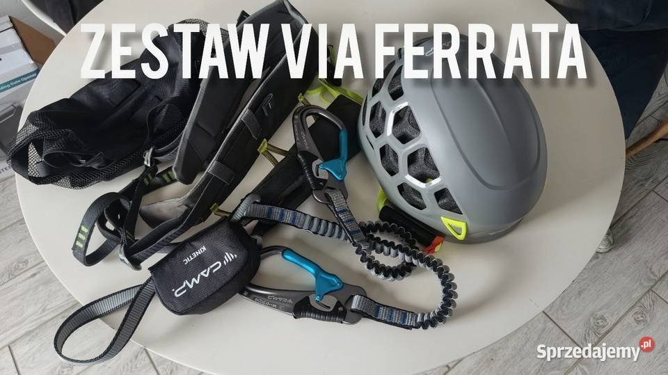 Zestaw VIA FERRATA Wynajem Kask Lonża Uprząż Puławy sprzedam