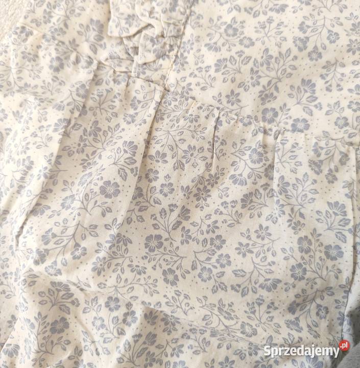 Body dziewczęce HM 74 bawełna niebieskie kwiatki Rozmiar 74 zachodniopomorskie Szczecin