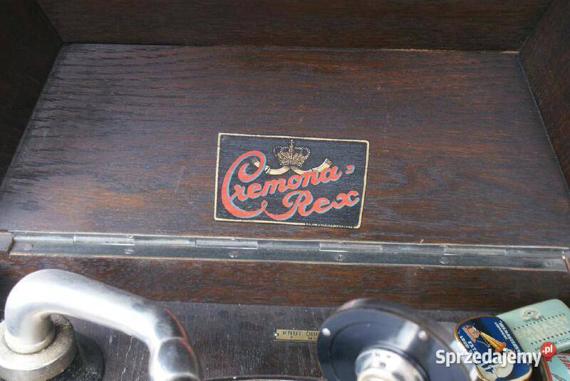 Gramofon z meblem Cremona Rex początek lat 1900