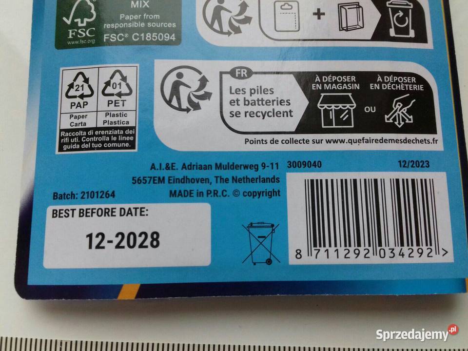 Baterie Alkaliczne 15V LR44 AG13 Alkaline ARorce Bydgoszcz