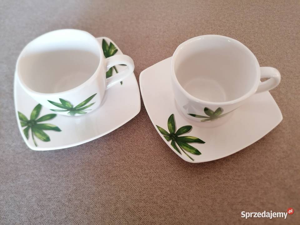 Filiżanki do kawy i herbaty z palmąCeramiczne z Łódź