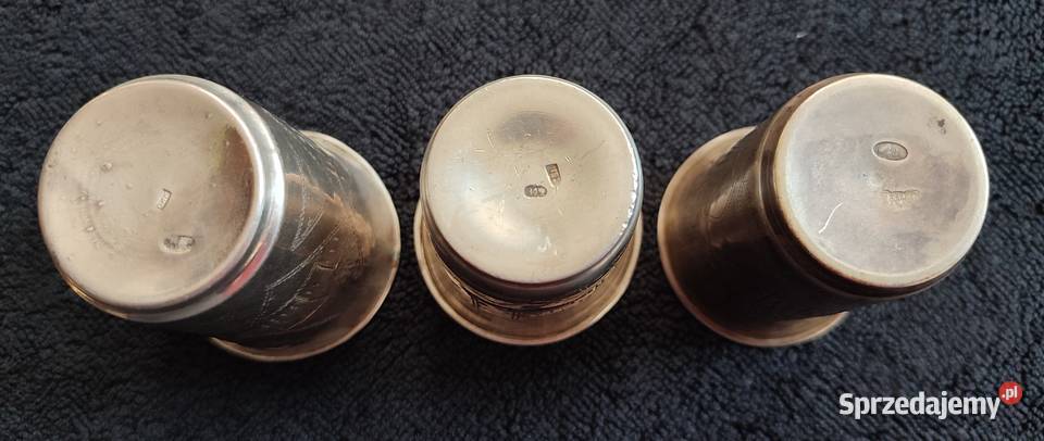 Srebrne kieliszki kiduszowe 3 sztuki 122g mazowieckie Warszawa sprzedam