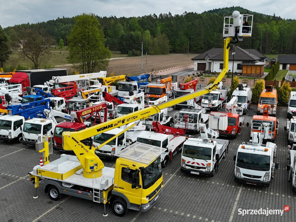 Mercedes Atego Zwyżka WUMAG WT 170 17m w bok 12m 4249cm3 Widełki