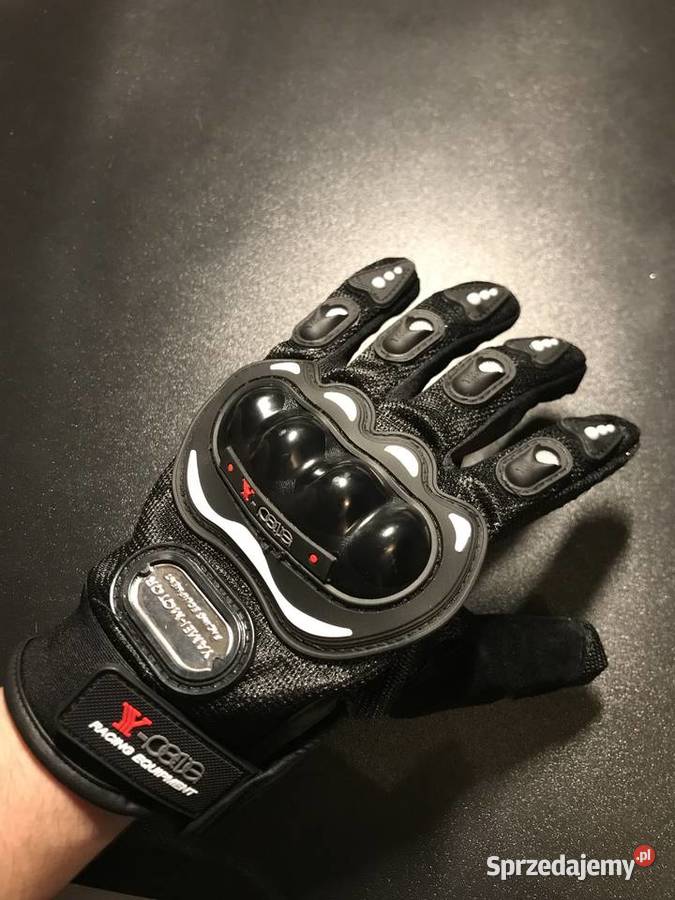Rękawice motocyklowe L XL XXL czarne niebieskie Łochów
