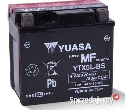 Akumulator motocyklowy YUASA YTX5LBS AGM 42Ah Akumulatory motocyklowe Wałbrzych