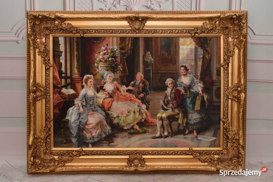 Francuska Arystokracja Obraz na Materiale Złota małopolskie Kraków