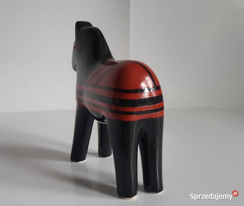 Koń Figurka Konik ceramiczny ręcznie malowany Rękodzieło Sierakowice