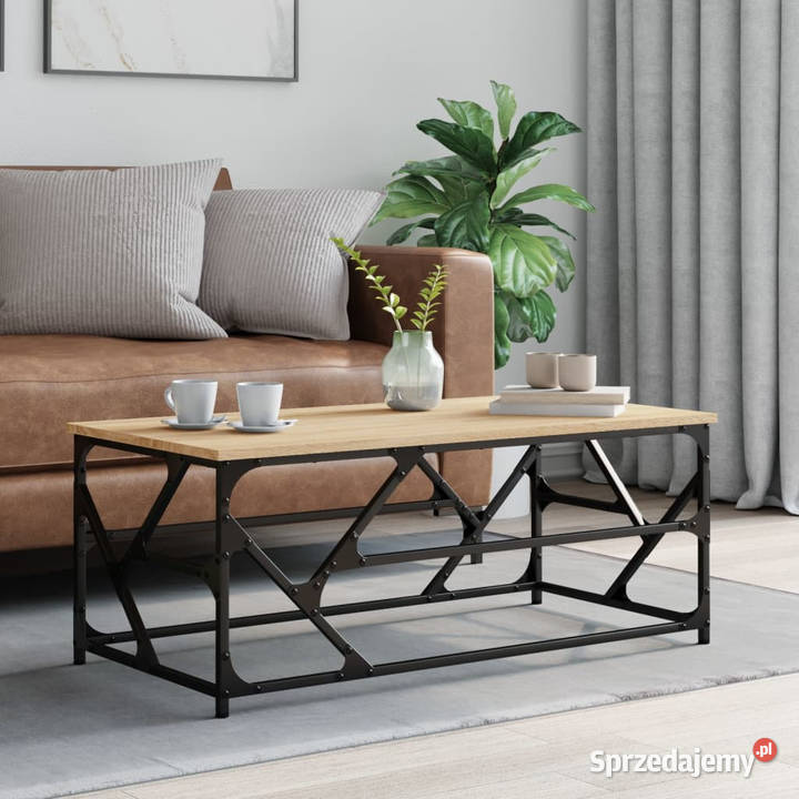 Stolik kawowy dąb sonoma 100x50x40 materiał Stoły Warszawa