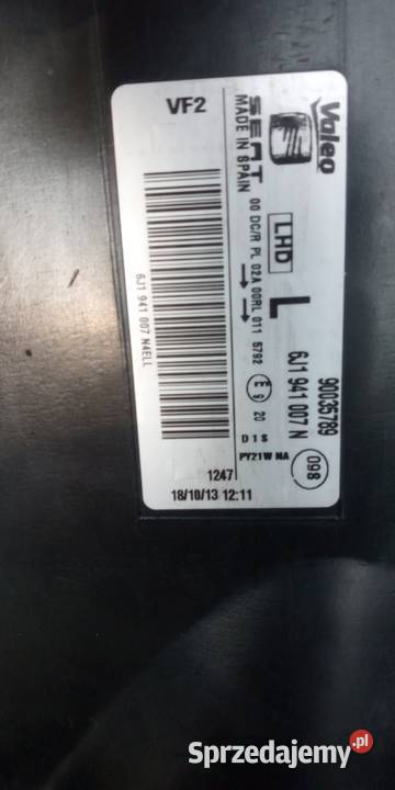 Lampa lewa SEAT IBIZA IV LIFT Xenon 6J1941007N Złoczew