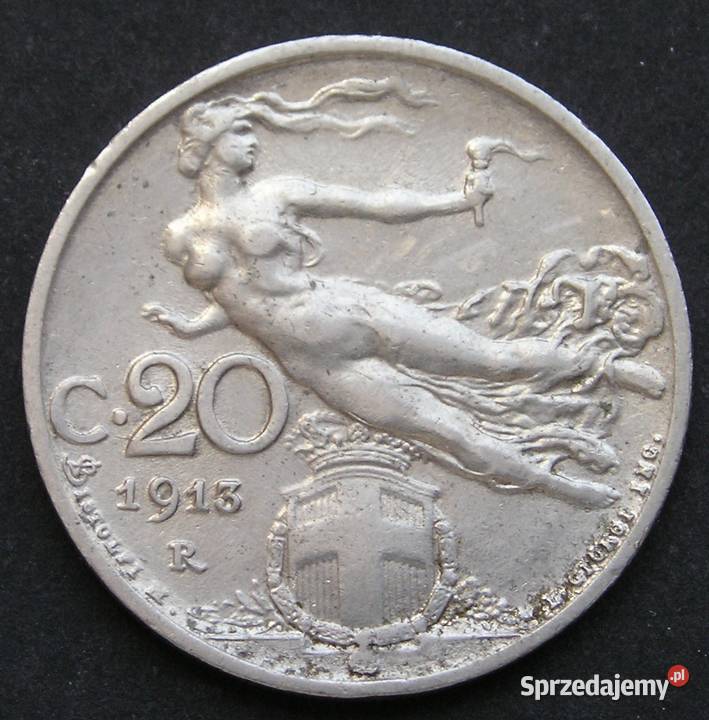 Włochy	20 centesimi	1913 łódzkie Łódź sprzedam
