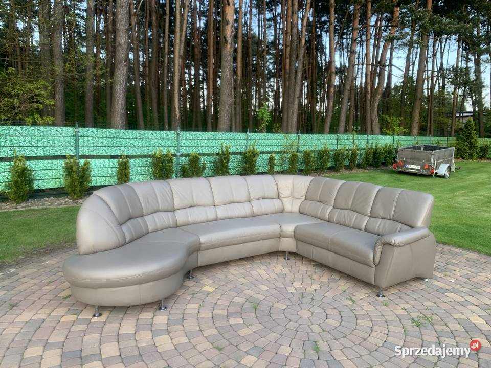 NIEMIECKI NAROŻNIK SKÓRA NATURALNA BEIGE GRAY sprzedam