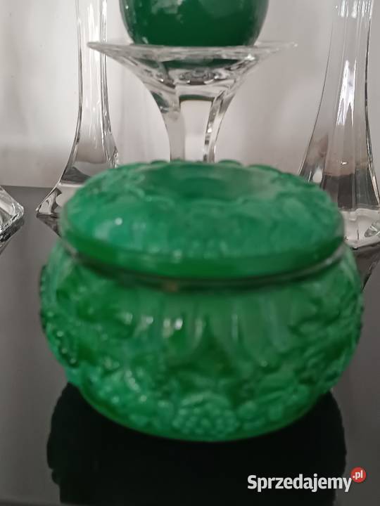 Schlevogt Puzdro artystyczne szkło malachitowe Jastrzębie-Zdrój