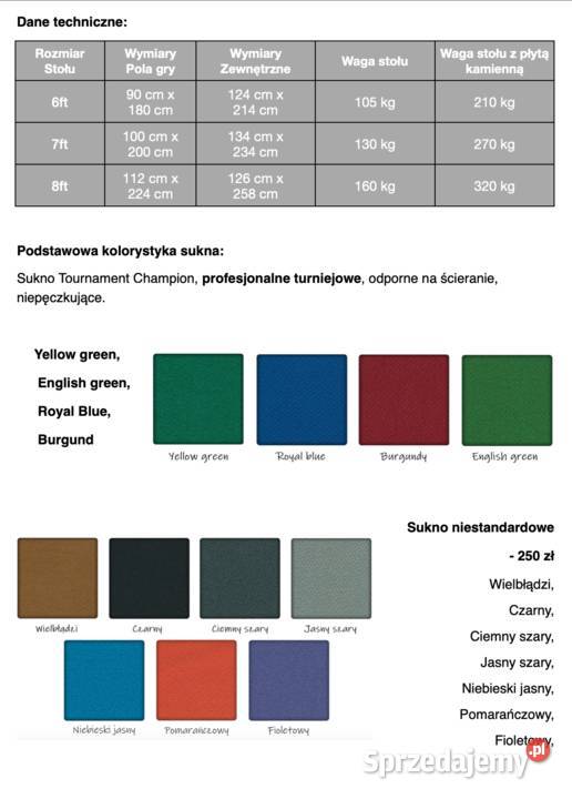 Stół bilardowo loftowy BERGAMO z blatem Komplety mebli świętokrzyskie sprzedam