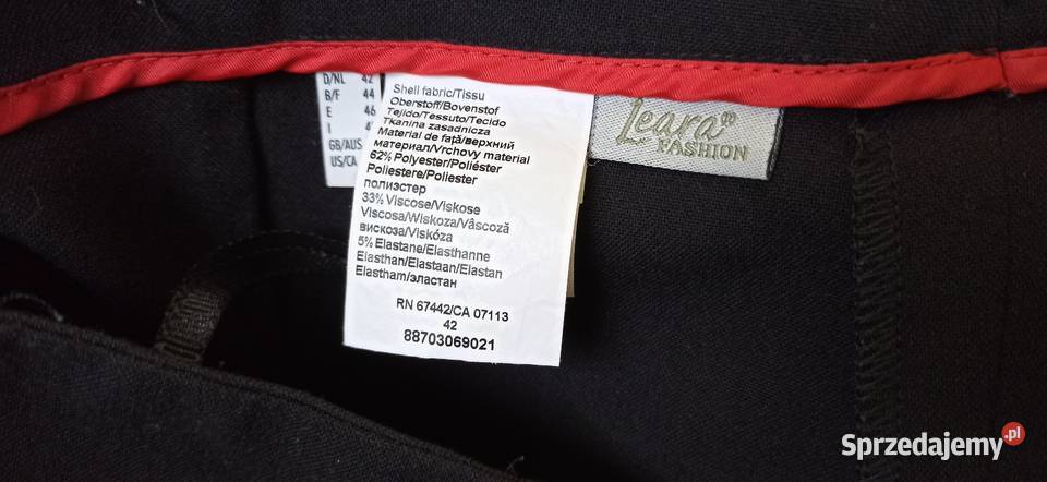 Spodnie damskie garniturowe czarne Leara Fashion
