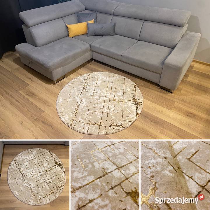 OKRĄGŁY DYWAN KOŁO 200X200 GOLD EXCLUSIVE 9081 Białystok