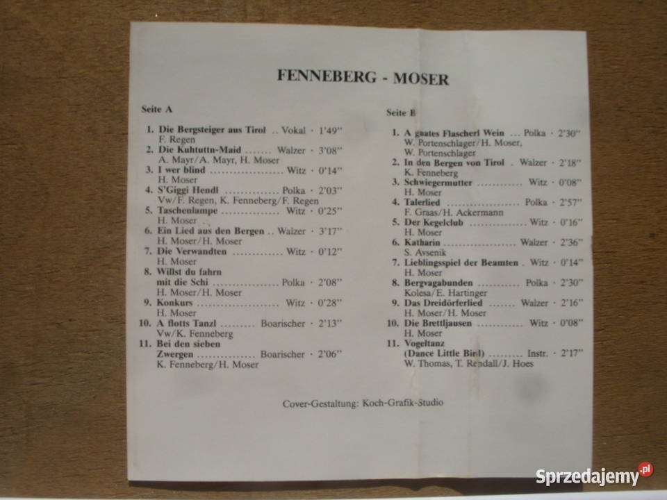 Folk kasetaFENNEBERG MOSERDIE ZWEI 1988R Wołów