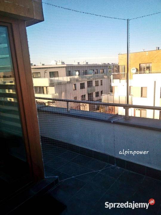 Siatka ochronna na balkon bez wiercenia Warszawa
