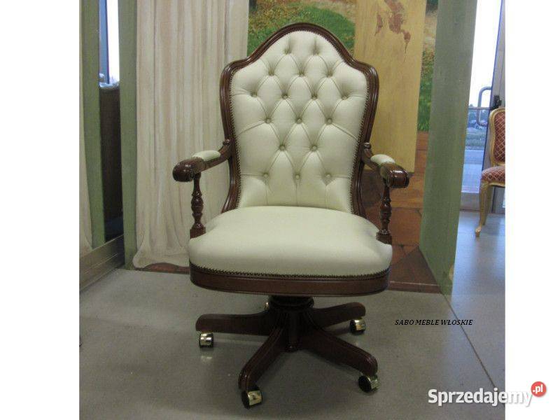 Klasyczny komfortowy fotel obrotowy w naturalnej Przemyśl