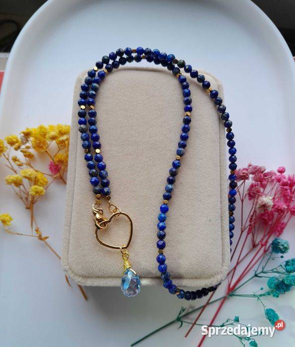 Naszyjnik z naturalnych kamieni Lapis lazuli