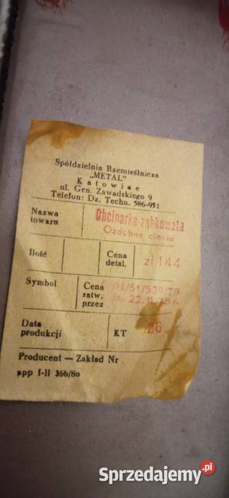 Obcinarka ząbkowana do zdjęć PRL Wrocław