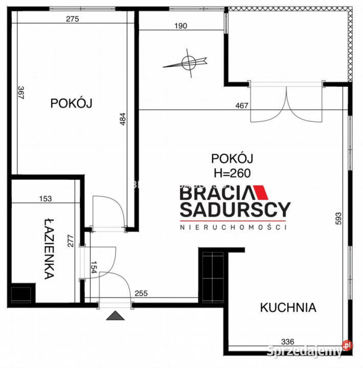 Ogłoszenie mieszkanie 4602m2 2 pokojowe Kraków Piętro 5