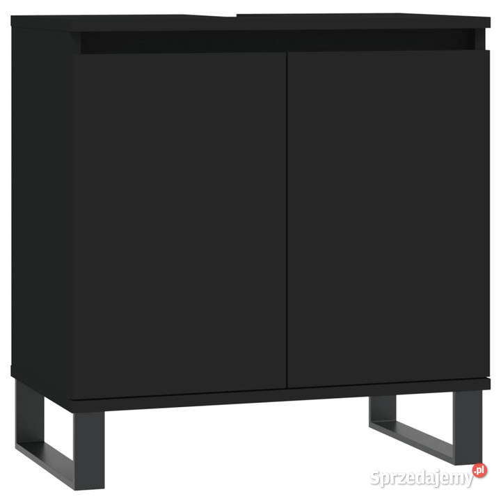 Szafka łazienkowa czarna 58x33x60 materiał Warszawa