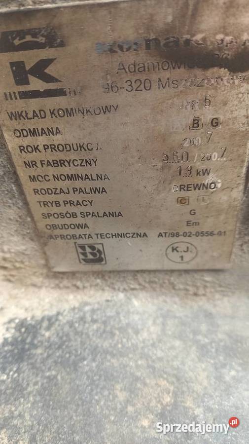Wkład kominkowy ozdobny zeliwny wielkopolskie Śrem