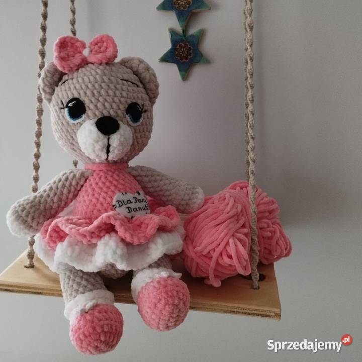 Miś przytulanka dziewczynki na szydełkumaskotka Maskotki Ruda Śląska
