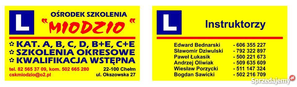 Ośrodek Szkolenia Miodzio Zaprasza Chełm