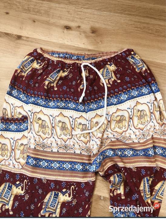 Damskie SPODNIE indyjskie L4012 letnie bawełna Odzież damska Lublin