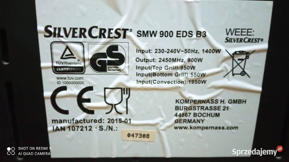 Kuchenka mikrofalowa silvercrest sprzedam Wrocław