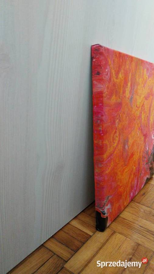 Zimny Ogień obraz pouring akrylowy 3030 199 Ciechanów