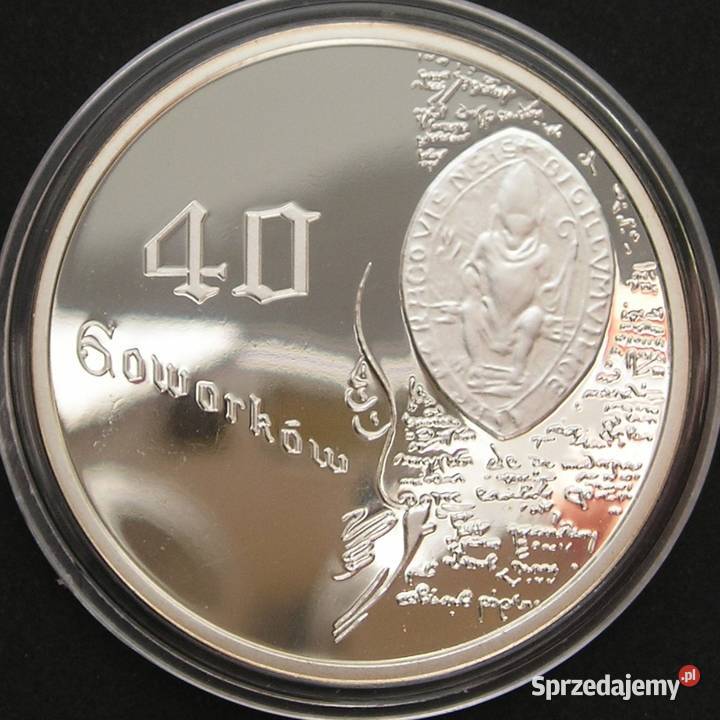 Polska 40 goworków 2008 Sandomierz SREBRO stan 1 łódzkie Łódź
