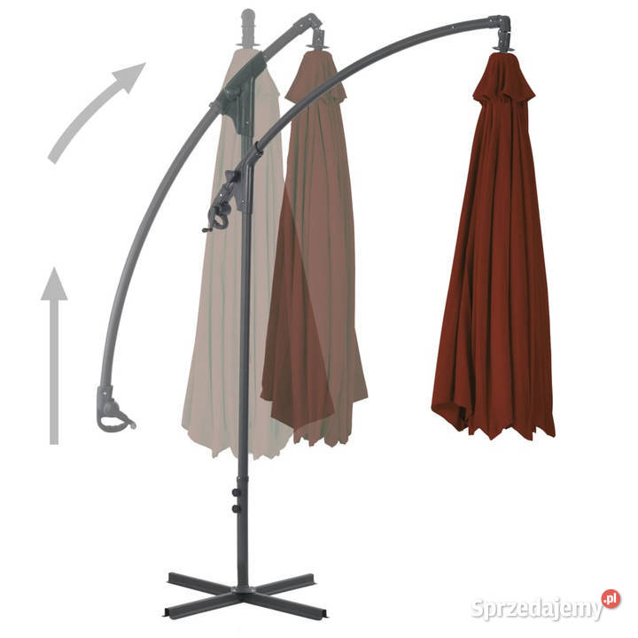 Parasol wiszący ze stalowym słupkiem 250x250 Warszawa