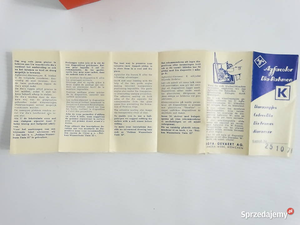 Vintage ramki do slajdów AGFA 1976 r Zestaw 32 Pozostałe lubelskie Biłgoraj