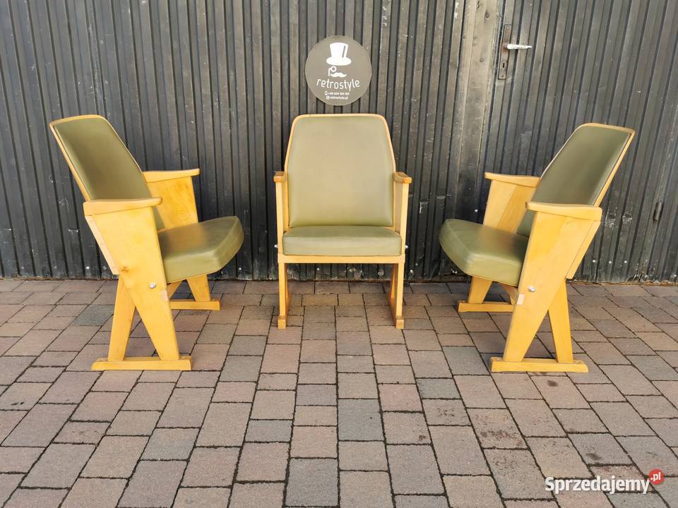 Fotel kinowy lata 60 Czechosłowacja PRL Vintage Pogórze