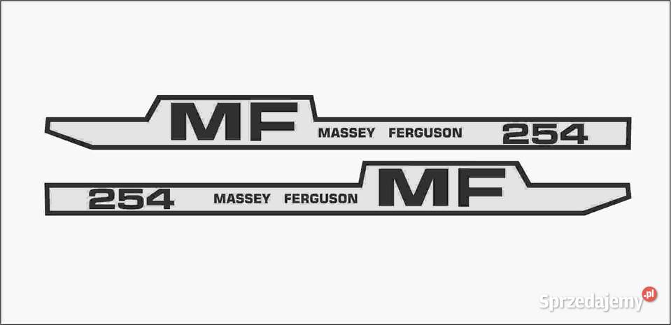 Naklejki Massey Ferguson 254 Mocny klej odporne Pozostałe Pleszew
