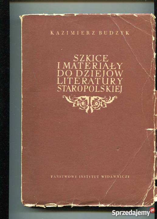Szkice i materiały do dziejów literatury Szczecin sprzedam
