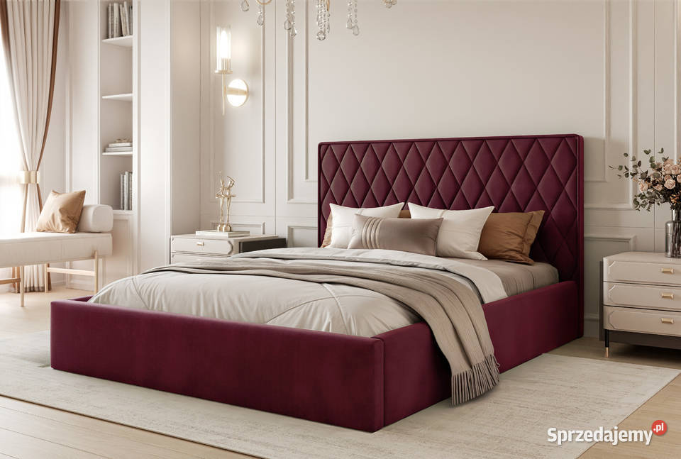 Łóżko tapicerowane z pojemnikiem Caro różne wielkopolskie Tarchały Małe