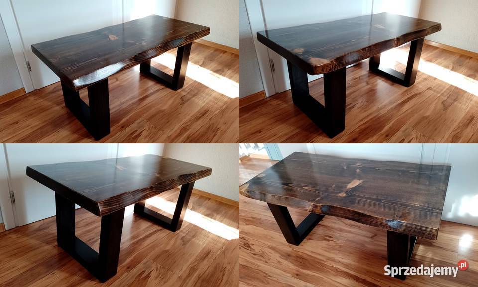 stolik kawowy rustyk z drewna drewniany ława stół 100cm X04