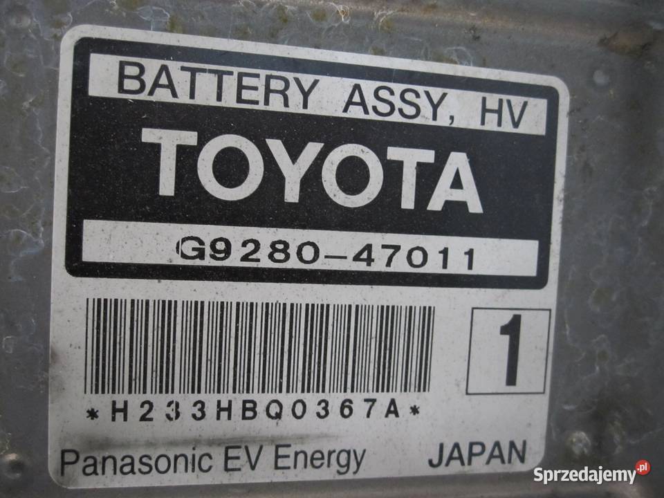 TOYOTA PRIUS II XW20 bateria akumulatora