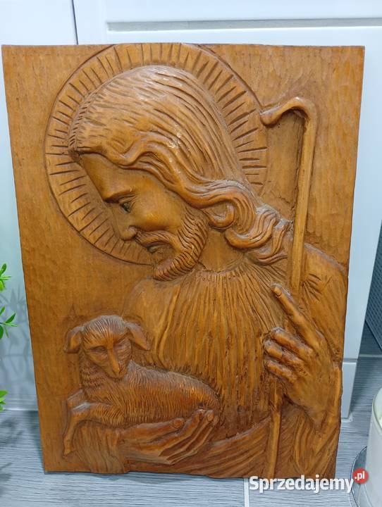 Płaskorzeźba drewniana Jezus Chrystus Suwałki