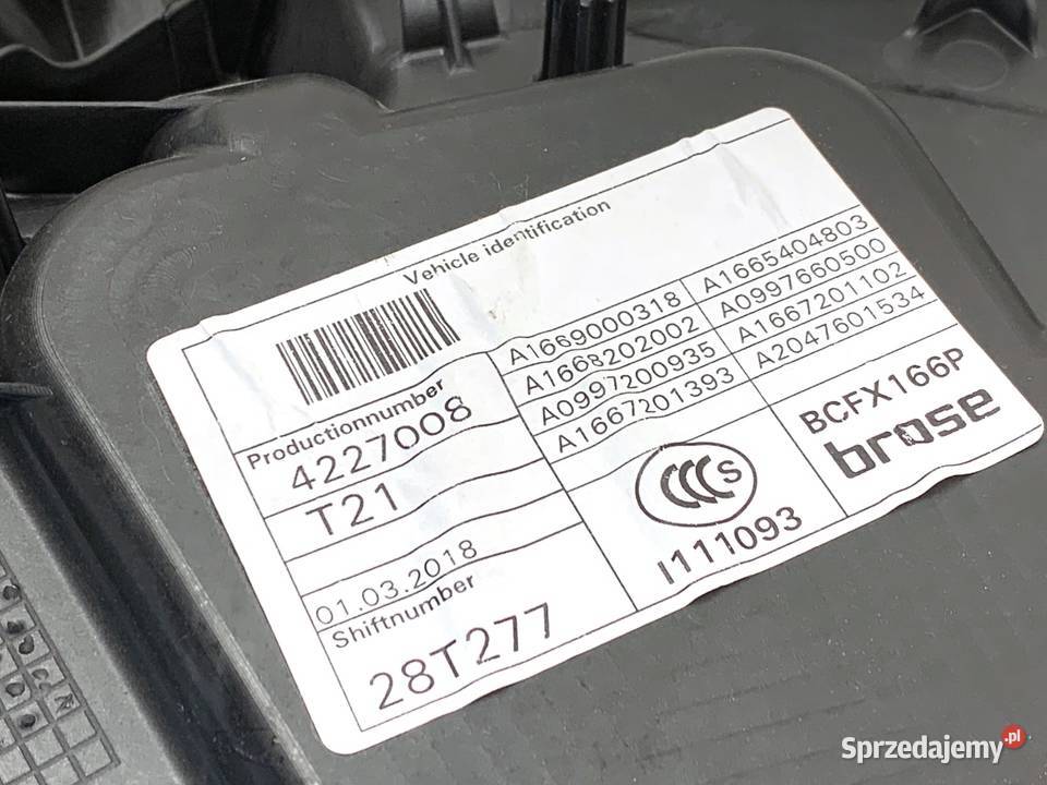 PODNOŚNIK SZYBY LEWY PRZÓD MERCEDES GLE SUV 1518 podkarpackie