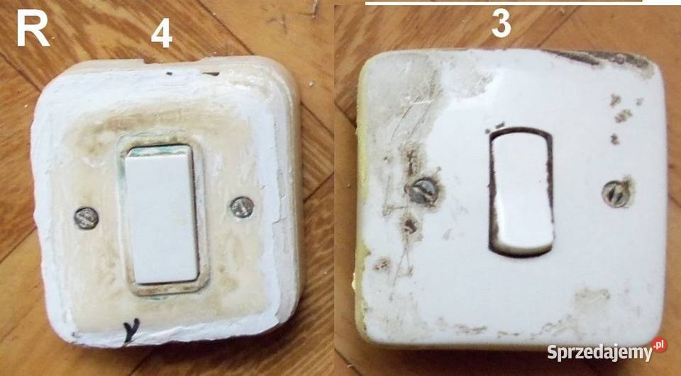 Stare włączniki światła z czasów PRL Głuchołazy