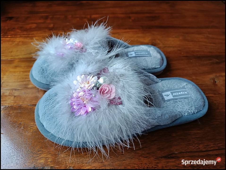 Kapcie damskie domowe z futerkiem JOMIX wygodne Warszawa sprzedam