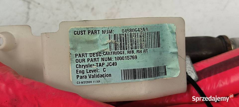 KURTYNA PRAWA DODGE JOURNEY JC49 04680642AA Lipno sprzedam