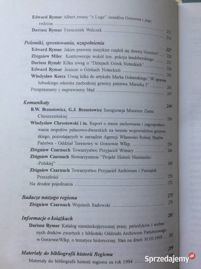 3728 Nadwarciański Rocznik Historyczno zachodniopomorskie Szczecin