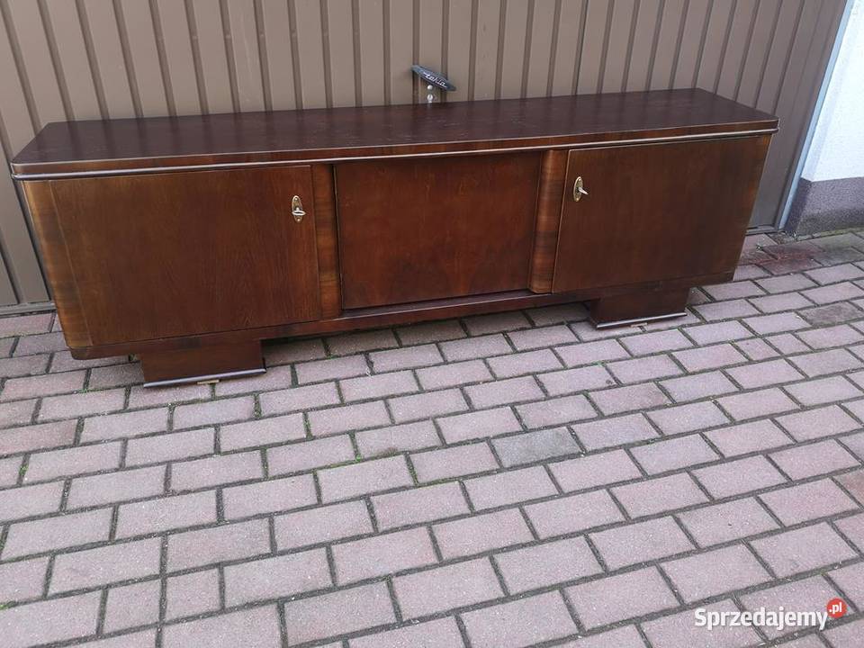 Komoda Dębowa RTV Niska ARTDECO Stara Antyk Swarzędz